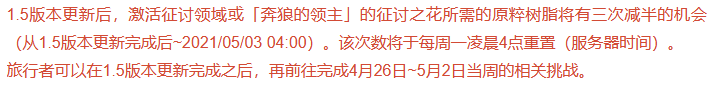 原神1.5版本原粹树脂消耗减半活动全面解析