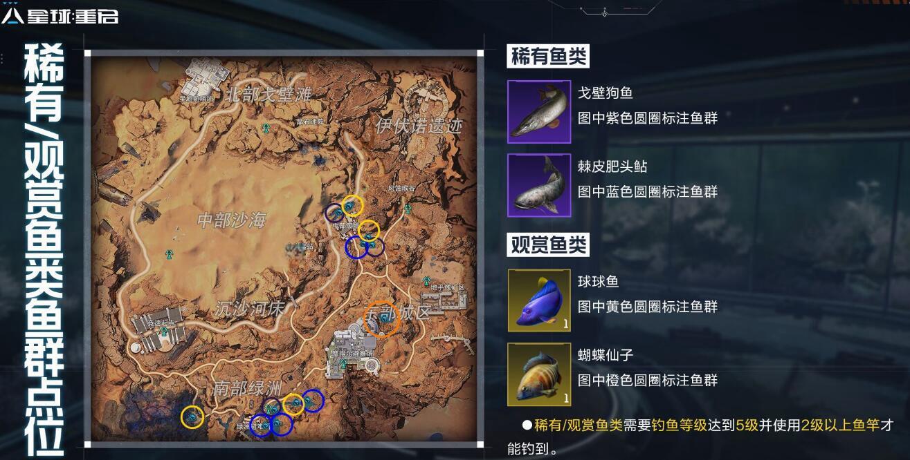 星球重启 终极戈壁钓鱼地图指南